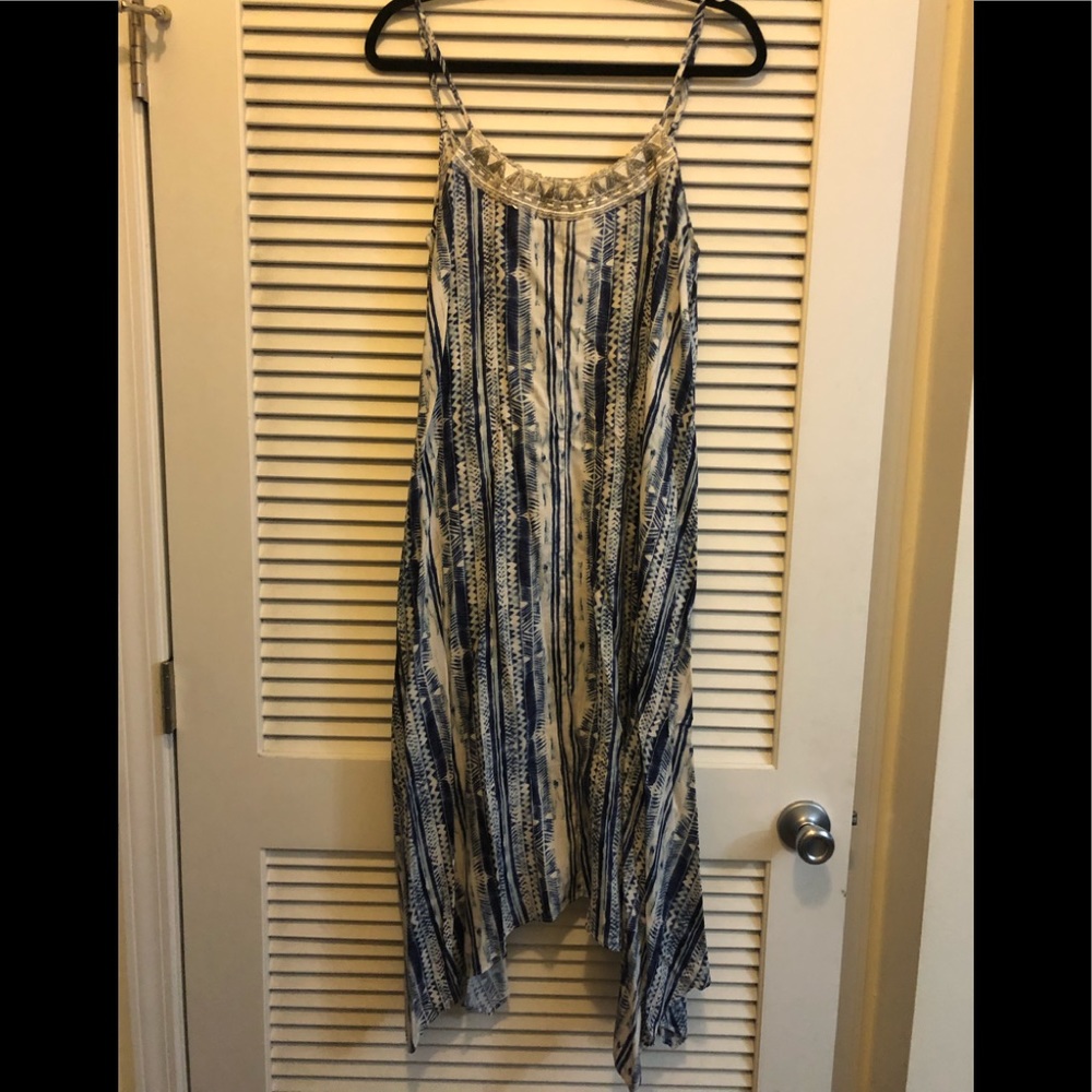 Aqua beaded dress